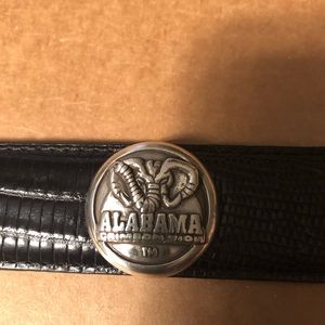Mens University of Alabama genuine leather belt Size 36 Black